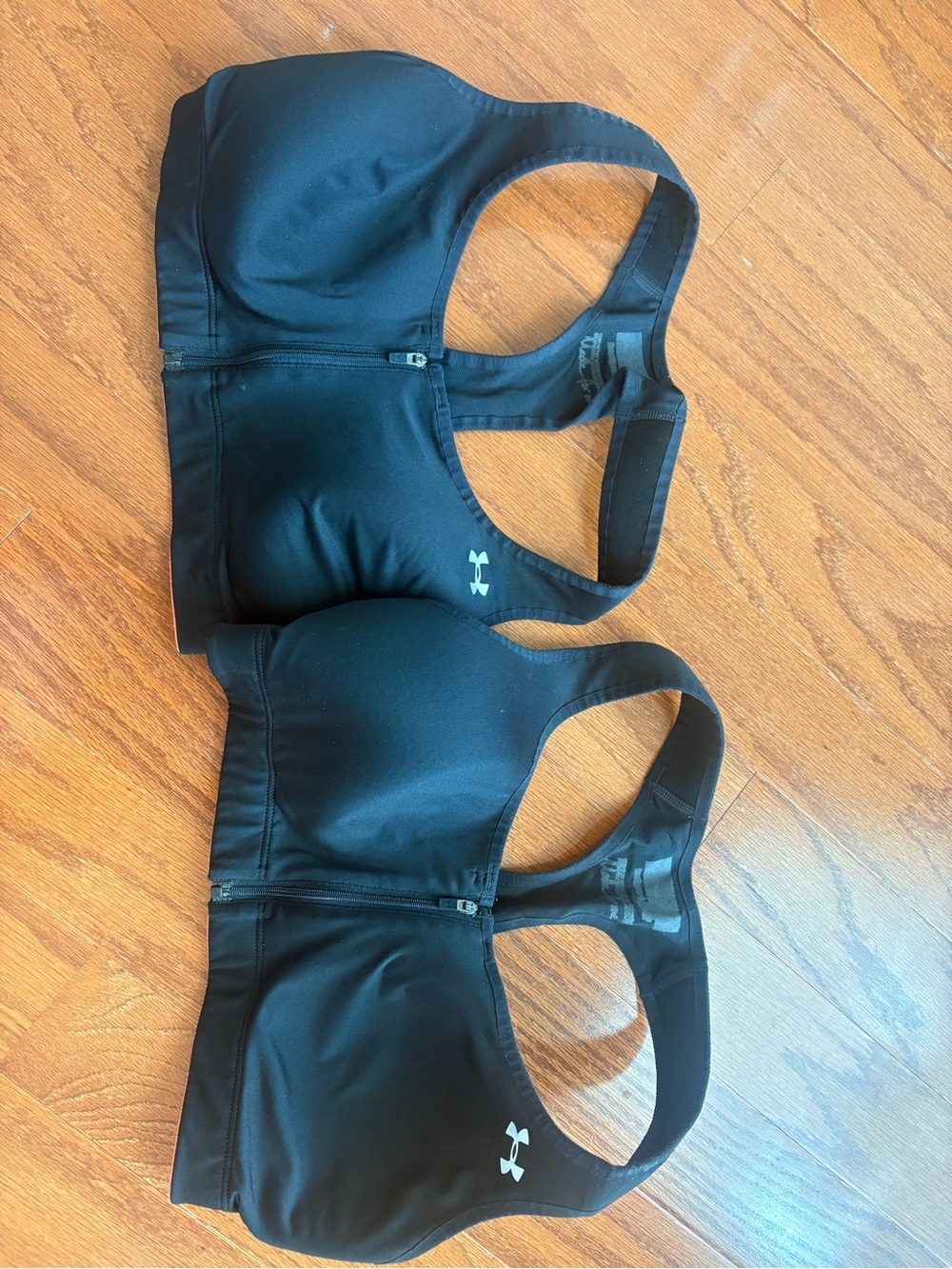 Under Armour Black Front-Zip High Support sports bra